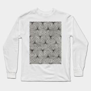 Hexagonal Pattern - Grey Concrete Long Sleeve T-Shirt